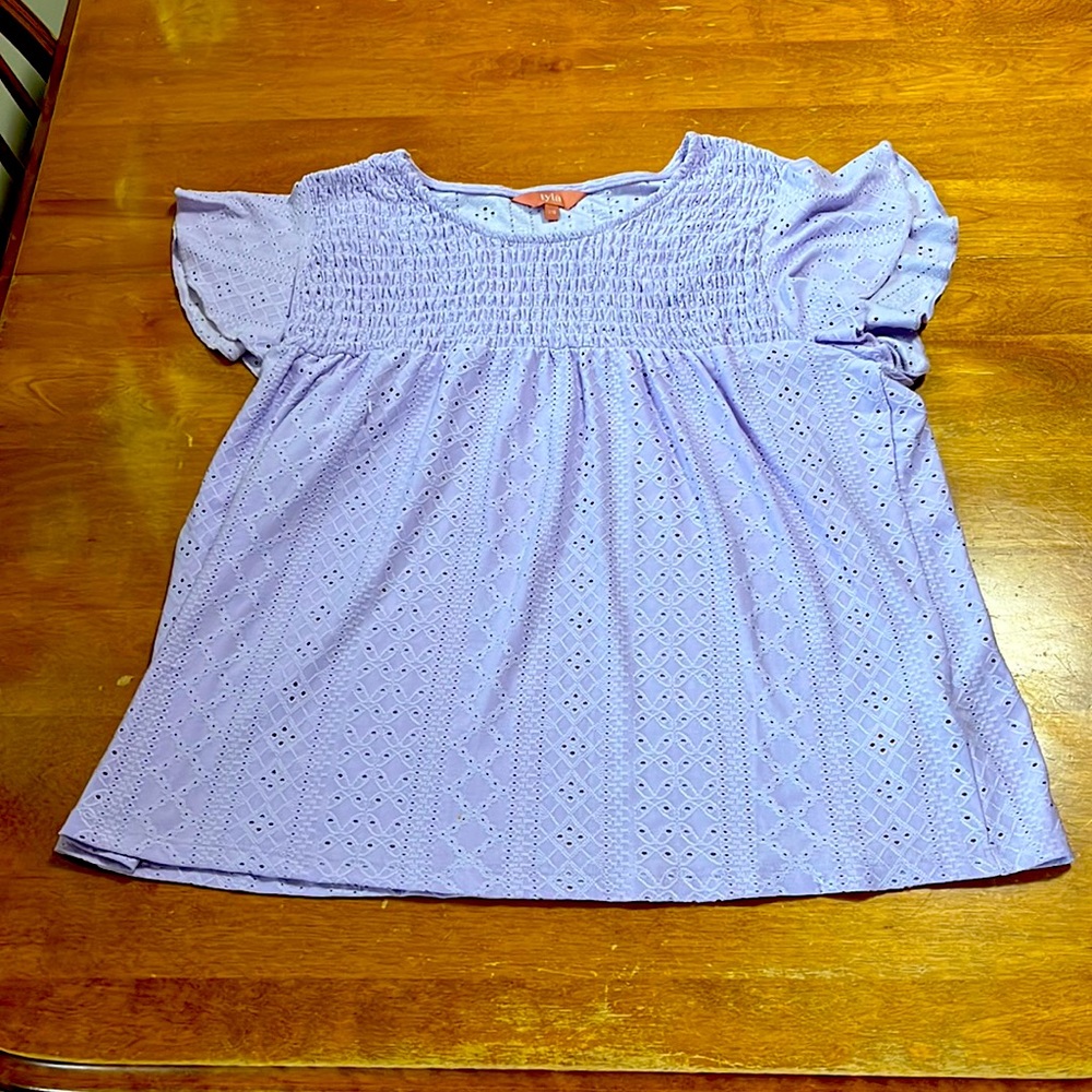 NWOT • Lyla Ruffled Sleeve Short Sleeve Tee
